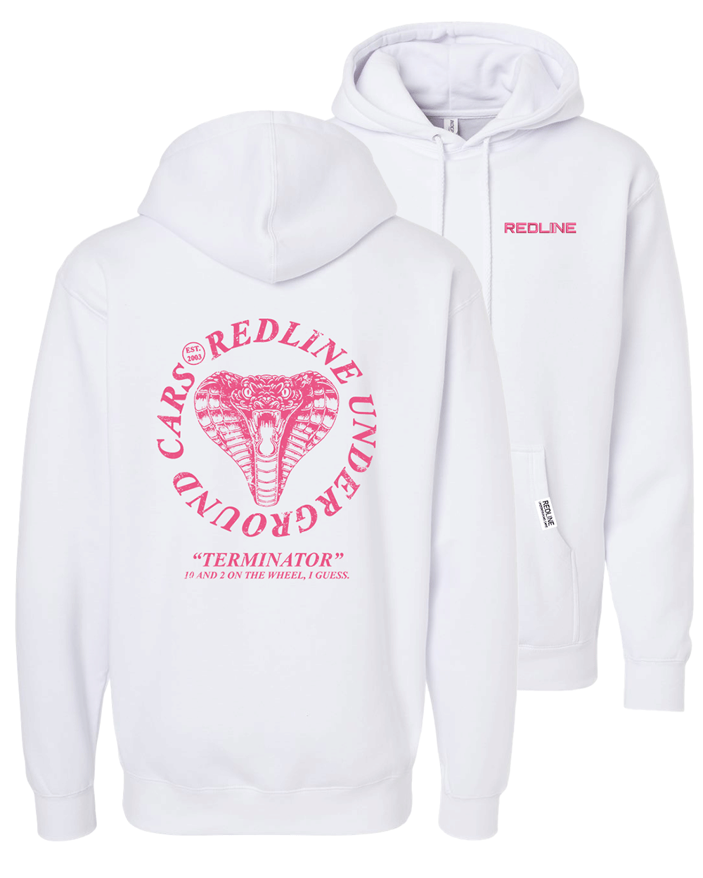 Redline White Cobra Steering Wheel Hoodie Multicolor - Underground Raffles