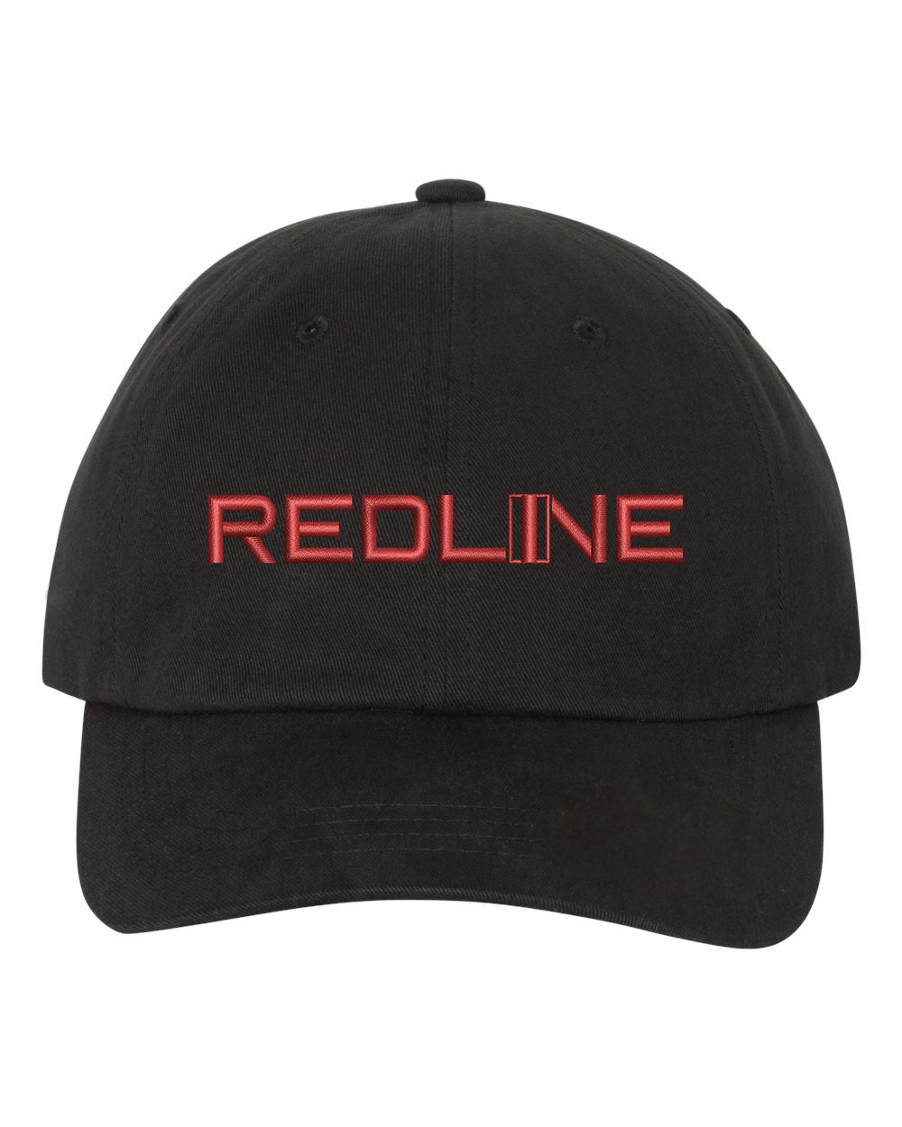 Redline Dad Hat Red on Black - Underground Raffles